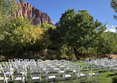 Chairs Zion Destination Wedding