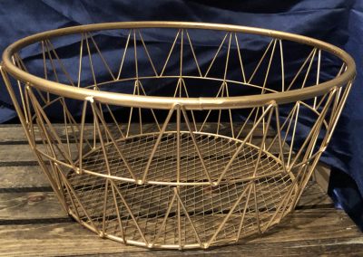 Round Gold Wire Basket