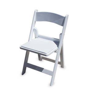White Padded Resin Chair