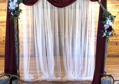 Burgundy & Curtains Fabric